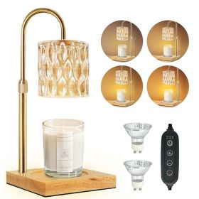 LONGRV Candle Warmer Lamp, Candle Lamp Wax Warmer with 2 Bulbs, Timer & Dimmer 3-Levels, Fits Cup Jar Candle, Candle Top Melting