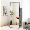 Dolonm 64x21 Inch Full Length Mirror, Aluminum Alloy Frame Floor Mirror, Large Mirror Free-Standing Hanging or Leaning