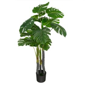 4 Feet Artificial Tree Artificial Monstera Palm Tree Fake Plant