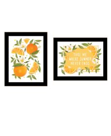 Trendy Decor 4U "Take Me Where Summer Never Ends - so I can always smell Orange Blossoms!" Framed Wall Art for Living Room