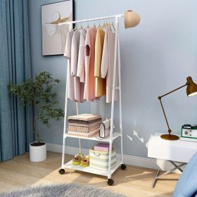 Clothes Rack Small Metal Garment Rack with Shelves for bedroom Rolling clothing rack for Hanging Clothes on Wheels for Hanging Clothes