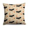 Flying Bats Throw Pillow 18X18 Inches