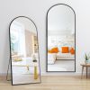 Dolonm 65x22 Inch Arch Full Length Mirror, Modern Design Standing Floor Mirror, Full Body Mirror for Living Room, Bedroom, Bathroom, Cloakroom