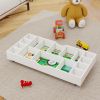 The 2 in 1 Rollaway Play Table and Toy Organizer Compatible with Lego Suitable for Storing Under Bed or Sofa-White (38" x 18.7" x 5.9")