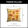 Funky Pumpkin Friends Throw Pillow 18X18 Inches