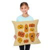 Funky Pumpkin Friends Throw Pillow 18X18 Inches