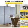 VEVOR Acoustic Room Divider 72" x 66" Office Partition Panel 3 Pack Office Divider Wall Light Gray Office Dividers Partition Wall Polyester & 45 Steel