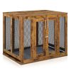 Furniture Dog Crate with Tray for Large Dogs, Indoor Aesthetic Puppy Kennel Pet House Dog Cage with Door