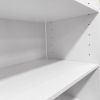 46.8"H Livelylodge Wooden Modular Closet Strorage :Closet Organizer Modern Open Wardrobe Closet System with 3 Shelves for Bathroom White Finish for Al