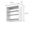 31.2"H Livelylodge Wooden Modular Closet Strorage :Closet Organizer Modern Open Wardrobe Closet System with Hanging rod and 3 Shelves for Bathroom Whi