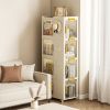 4-Tier Rolling Storage bookcase with Wheels, Large Capacity Storage bins, Mobile Multifunction Utility Rolling Storage Organizer,Mobile Shelvi