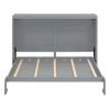 Full Size Murphy Bed Wall Bed,Gray