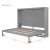 Full Size Murphy Bed Wall Bed,Gray