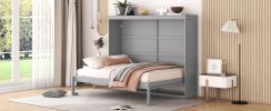 Full Size Murphy Bed Wall Bed,Gray