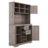 Coffee Bar Cabinet Kitchen Cabinet with Storage, Farmhouse Wine Cabinet with Drawers shelves and cabinets