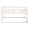 Floor Bunk Bed with Ladder , White