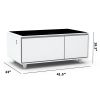 Modern Smart Coffee Table with Built-in Fridge, Bluetooth Speaker, Wireless Charging, Touch Control Panel, USB Ports, Outlet Protection