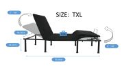 Adjustable Bed Base - Three Fold-TXL-Motorized Head and Foot Incline - Quick and Easy Assembly