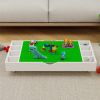 The 2 in 1 Rollaway Play Table and Toy Organizer Compatible with Lego Suitable for Storing Under Bed or Sofa-White (38" x 18.7" x 5.9")