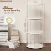 360¬∞ Rotating Bookshelf, Small Corner Bookcase with Small Footprint, 3 Tier Floor Standing Bookcasefor Kids&Adults