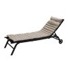 2PCS Set Outdoor Lounge Chair Cushion Replacement Patio Funiture Seat Cushion Chaise Lounge Cushion-KHAKI