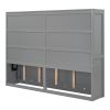 Full Size Murphy Bed Wall Bed,Gray