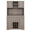 Coffee Bar Cabinet Kitchen Cabinet with Storage, Farmhouse Wine Cabinet with Drawers shelves and cabinets