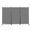 6FT Trifold 160g Polyester Cloth Plastic Foot Carbon Steel Frame Foldable Screen Gray