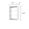 46.8"H Livelylodge Wooden Modular Closet Strorage :Closet Organizer Modern Open Wardrobe Closet System with 3 Shelves for Bathroom White Finish for Al