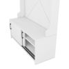 Hall Tree with Storage Bench, Entryway Bench with Drawer and 5 Hooks, Coat Rack with Display Shelf for Hallway Entryways, White