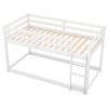 Floor Bunk Bed with Ladder , White