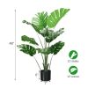 2 Pack Artificial Monstera Deliciosa Tree with 10 Leaves of Different Sizes