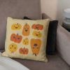 Funky Pumpkin Friends Throw Pillow 18X18 Inches