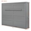 Full Size Murphy Bed Wall Bed,Gray