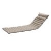 2PCS Set Outdoor Lounge Chair Cushion Replacement Patio Funiture Seat Cushion Chaise Lounge Cushion-KHAKI