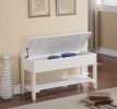 Quality Solid Wood Shoe Bench with Storage, White