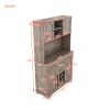 Coffee Bar Cabinet Kitchen Cabinet with Storage, Farmhouse Wine Cabinet with Drawers shelves and cabinets