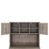 Coffee Bar Cabinet Kitchen Cabinet with Storage, Farmhouse Wine Cabinet with Drawers shelves and cabinets