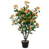 3.3 Feet Artificial Camellia Tree for Indoor and Outdoor