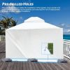 12'x12' Gazebo Cover for Hardtop Gazebos, Outdoor Universal Winter Gazebo Cover with Sidewalls and Mesh Windows