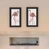 Trendy Decor 4U "Flamingo's - A matrix colors!" Framed Wall Art for Living Room, Wall Art Print for Home Decor, Bedroom Wall Art by Cindy Jacobs