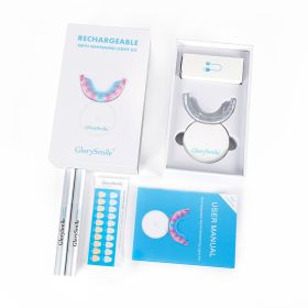 Teeth Whitening Kit Pen Gel 32X LED Light With Hydrogen Carbamide Peroxide For Sensitive Teeth - Professional Tooth Whitener Dental Tools With Mouth T (Color: White)