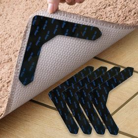 4/8pcs High Quality Non-slip Anti-drill Carpet Stickers Suitable For Living Room Dining Room Bathroom Rugs (quantity: 4 Pcs)