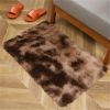 1pc, High Pile Tie-Dyed Shaggy Rug for Living Room and Bedroom - Fire Retardant, Machine Washable, Anti-Skid, Faux Fur