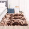 1pc, High Pile Tie-Dyed Shaggy Rug for Living Room and Bedroom - Fire Retardant, Machine Washable, Anti-Skid, Faux Fur