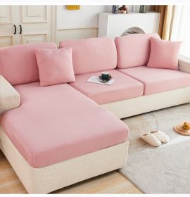 Ice Silk Elastic Sofa Hat Full Package Universal Set New Simple Modern Anti slip Sofa Cover Summer Cover (Color: Rose powder, size: Plus 2XL)