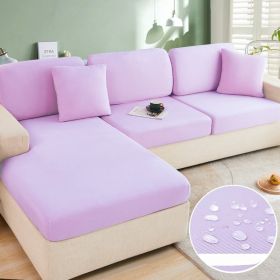 Ice Silk Elastic Sofa Hat Full Package Universal Set New Simple Modern Anti slip Sofa Cover Summer Cover (Color: Dream Purple, size: Headrest M)