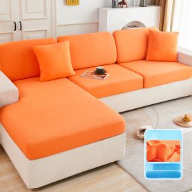 Ice Silk Elastic Sofa Hat Full Package Universal Set New Simple Modern Anti slip Sofa Cover Summer Cover (Color: aurantiacus, size: Headrest M)