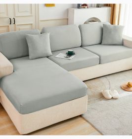 Ice Silk Elastic Sofa Hat Full Package Universal Set New Simple Modern Anti slip Sofa Cover Summer Cover (Color: light gray, size: Plus M)