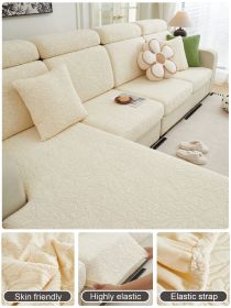 1 Pc Sofa Cover Universal Elastic Cover All Inclusive Sofa Cushion Lazy Cushion All Season Cushion Sofa Cover (Color: Beige, size: 2-person seat)